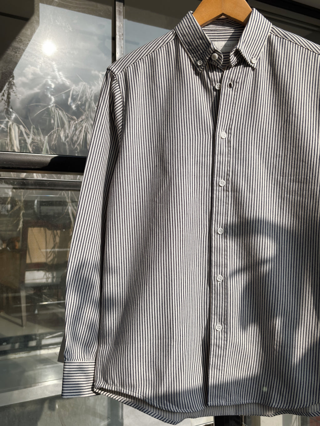 FINIPIQ Classic Striped (Charcoal Grey) Shirt.🍂