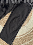 Timeless Finipiq Semi-Baggy Black Drift Gabardine Trouser.🍃