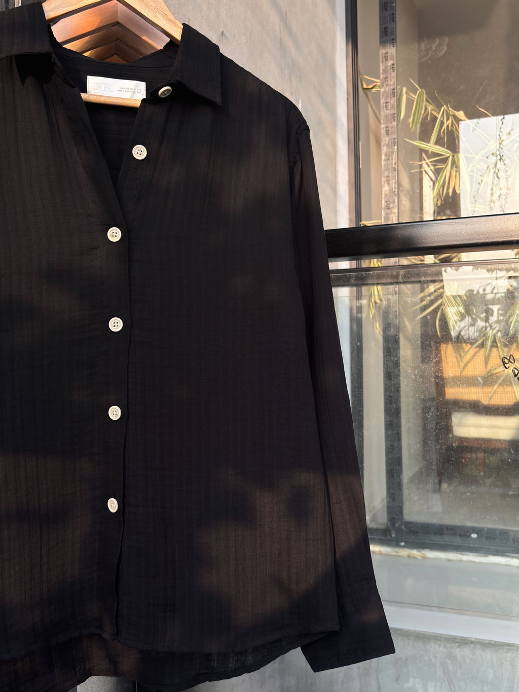 FINIPIQ (Black) Sunday Oversized Shirt.🍃