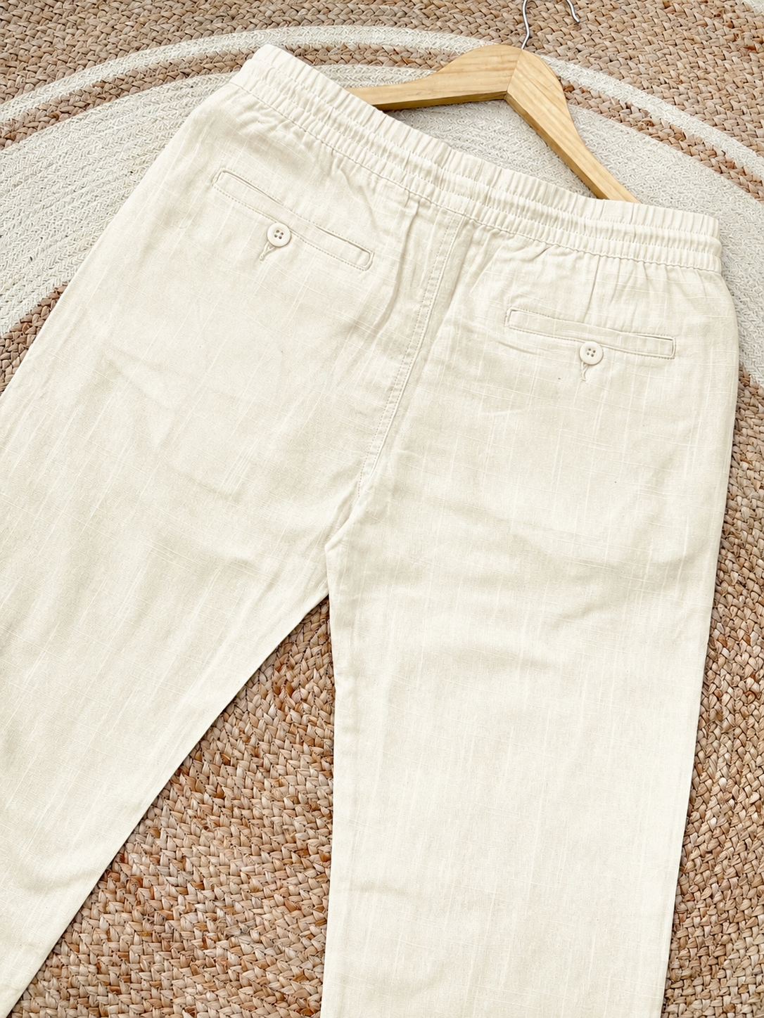 Finipiq- Export Quality Regular fit (Beige) Linen pant.
