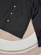 Boxy linen black shirt