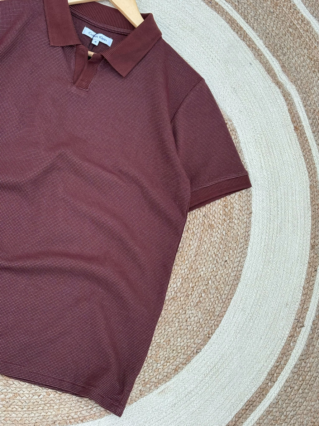 V Neck Polo coffee