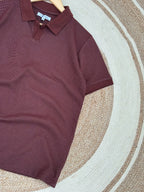 V Neck Polo coffee