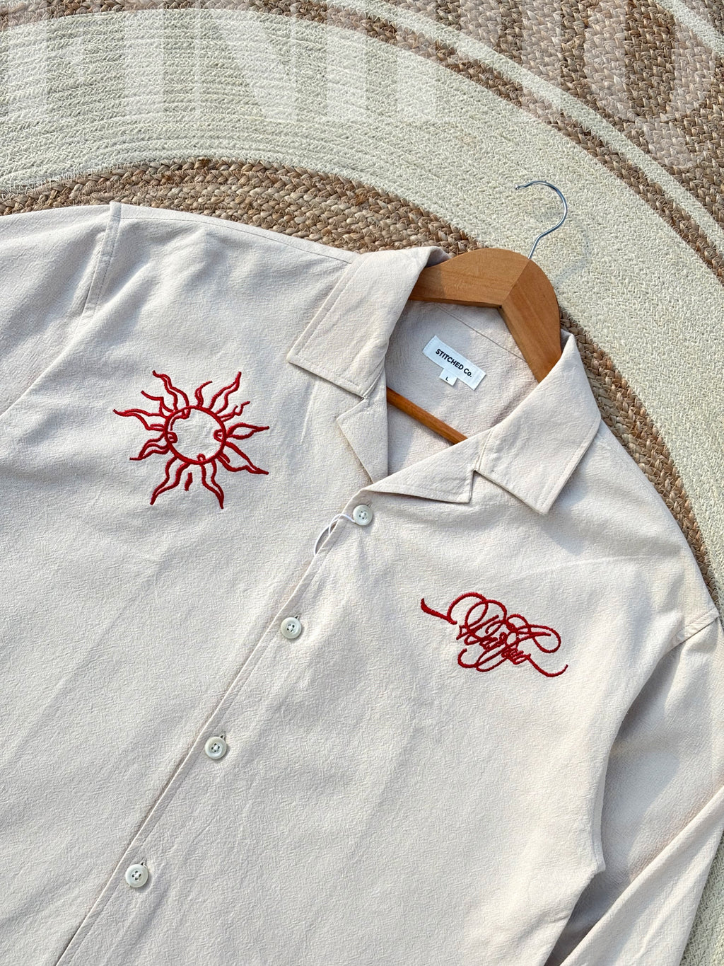 Espresso Fancy Cuban (Off White) Linen Boxy shirt