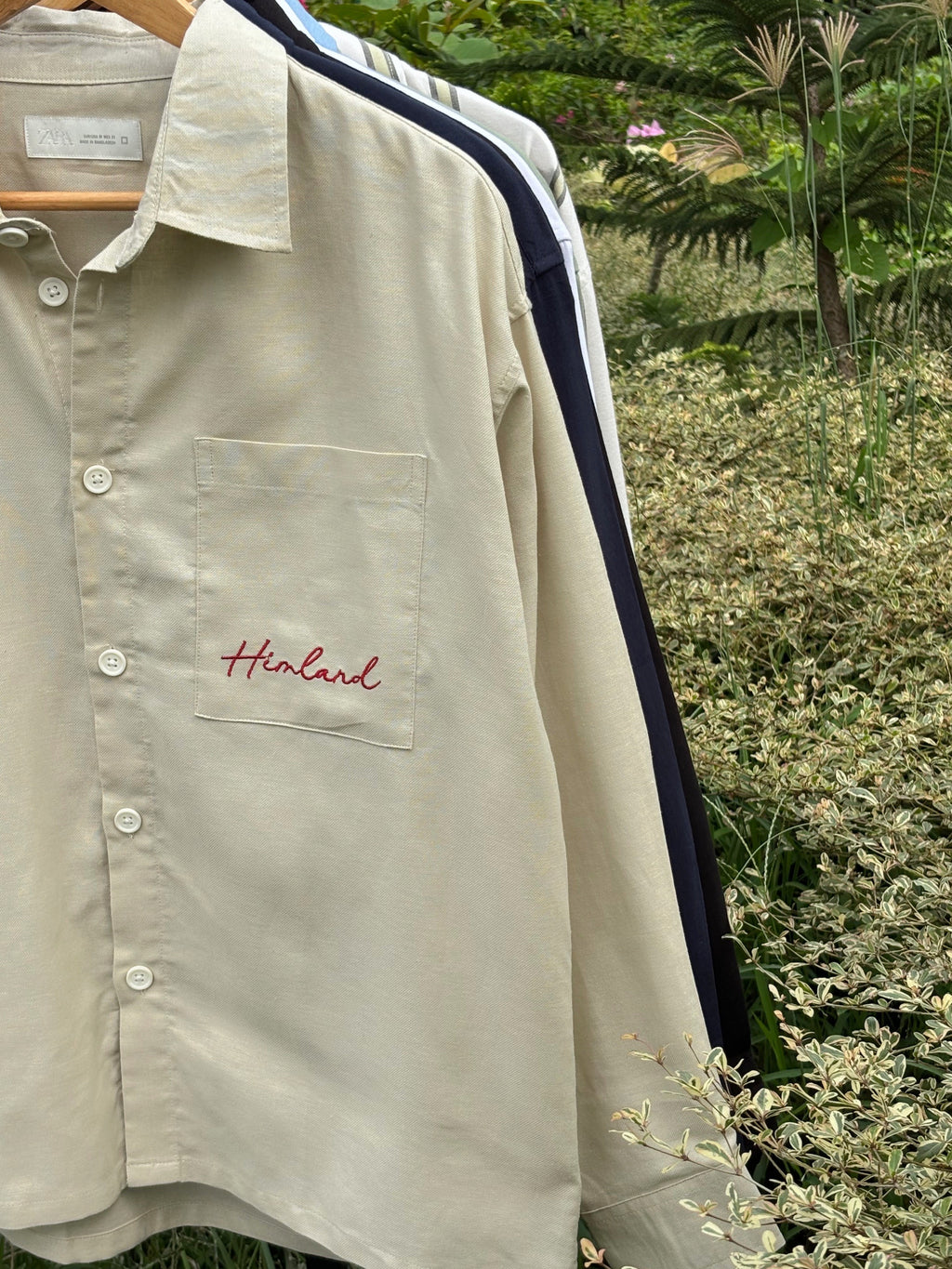 Finipiq (Off-White) Fancy Linen Boxy shirt.🍃