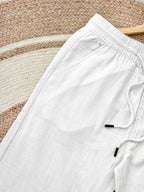Finipiq- Export Quality Regular fit (White) Linen pant.