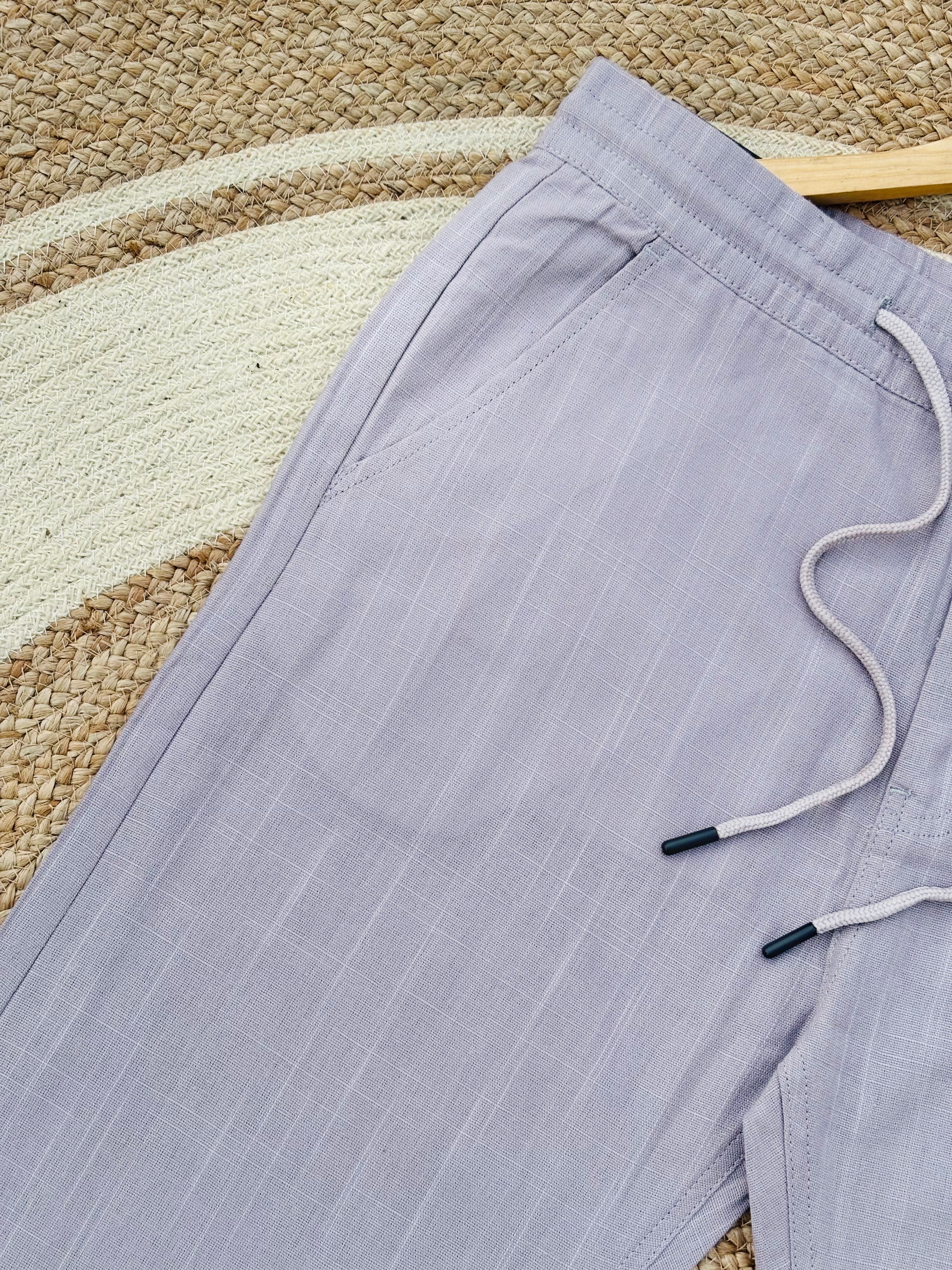 Finipiq- Export Quality Regular fit (Grey) Linen pant.